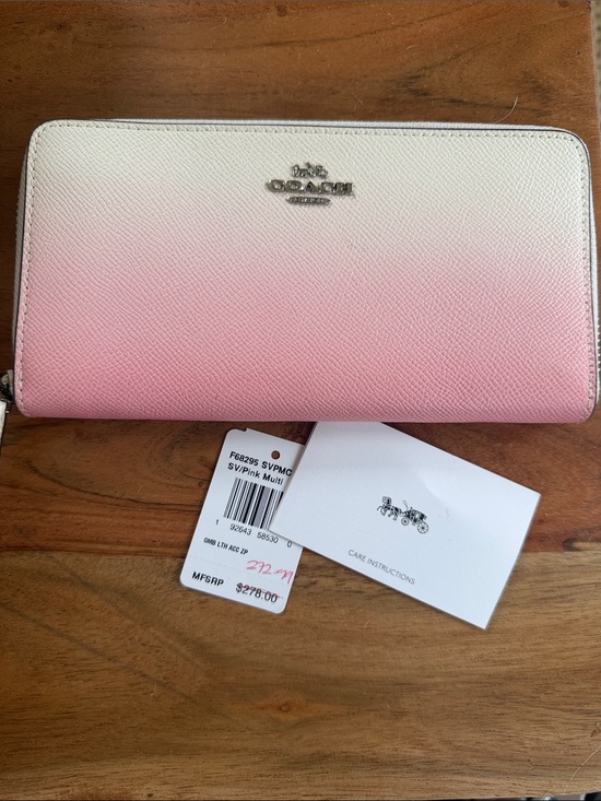 Coach Handbags - NWT Coach Accordion Zip Wallet in Ombre Crossgrain Leather